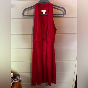 Loft maroon/red jersey dress